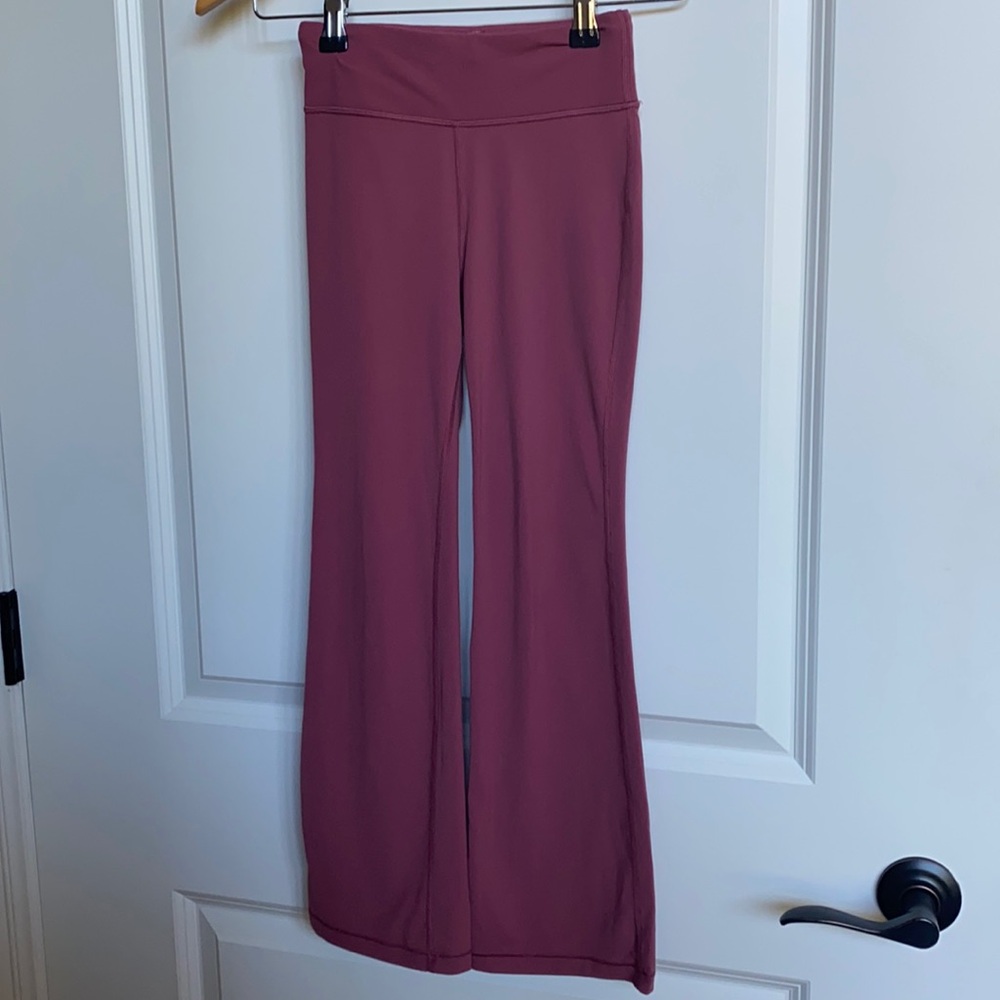 Athleta Girl - Rose pink, High Rise Chit Chat Flare Pant, Size Small (7)